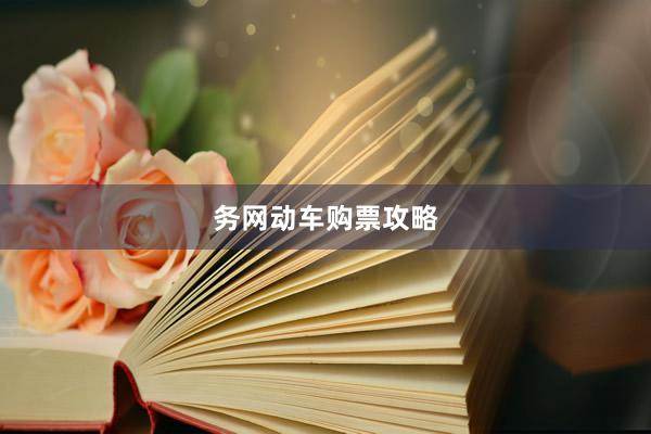 务网动车购票攻略